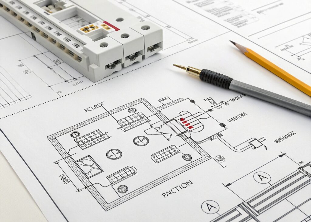 disegno tecnico impianto elettrico schema Zanotti Impianti